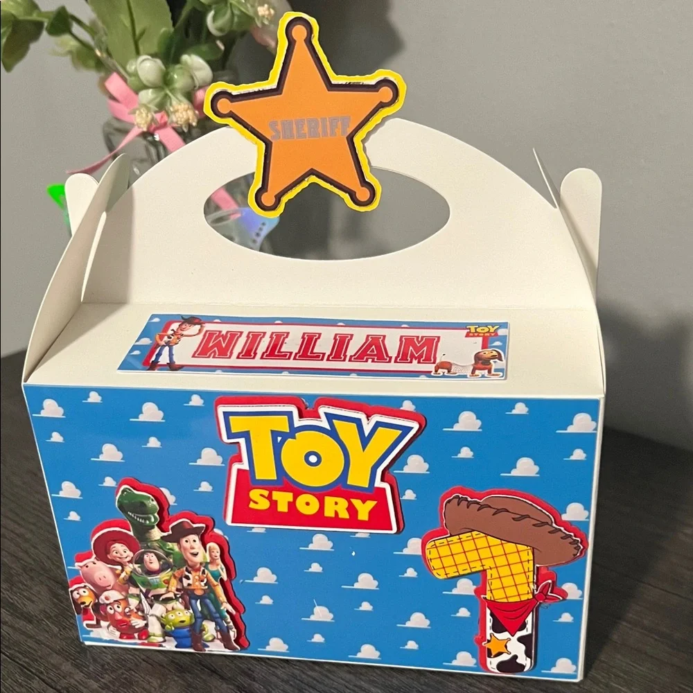 Themed Party Favor Box - Blue and White